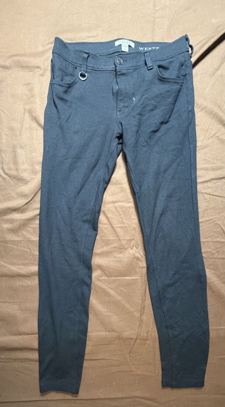 Burberry Westbourne Skinny Ankle Pants Women's Size M Black Stretch Designer